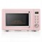 Retro 700W Microwave Oven Countertop with 5 Micro Power Settings and Auto Cook